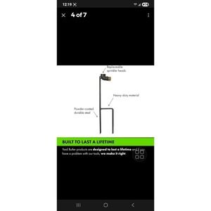 Yard Butler Spike Sprinkler Stand - Portable Sprinkler System Stable Watering